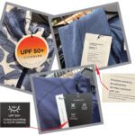 UPF 50+ clothing tags collage