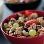 Healthy breakfast with nuts and berries