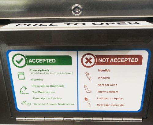 Medication Disposal Drop Off Box
