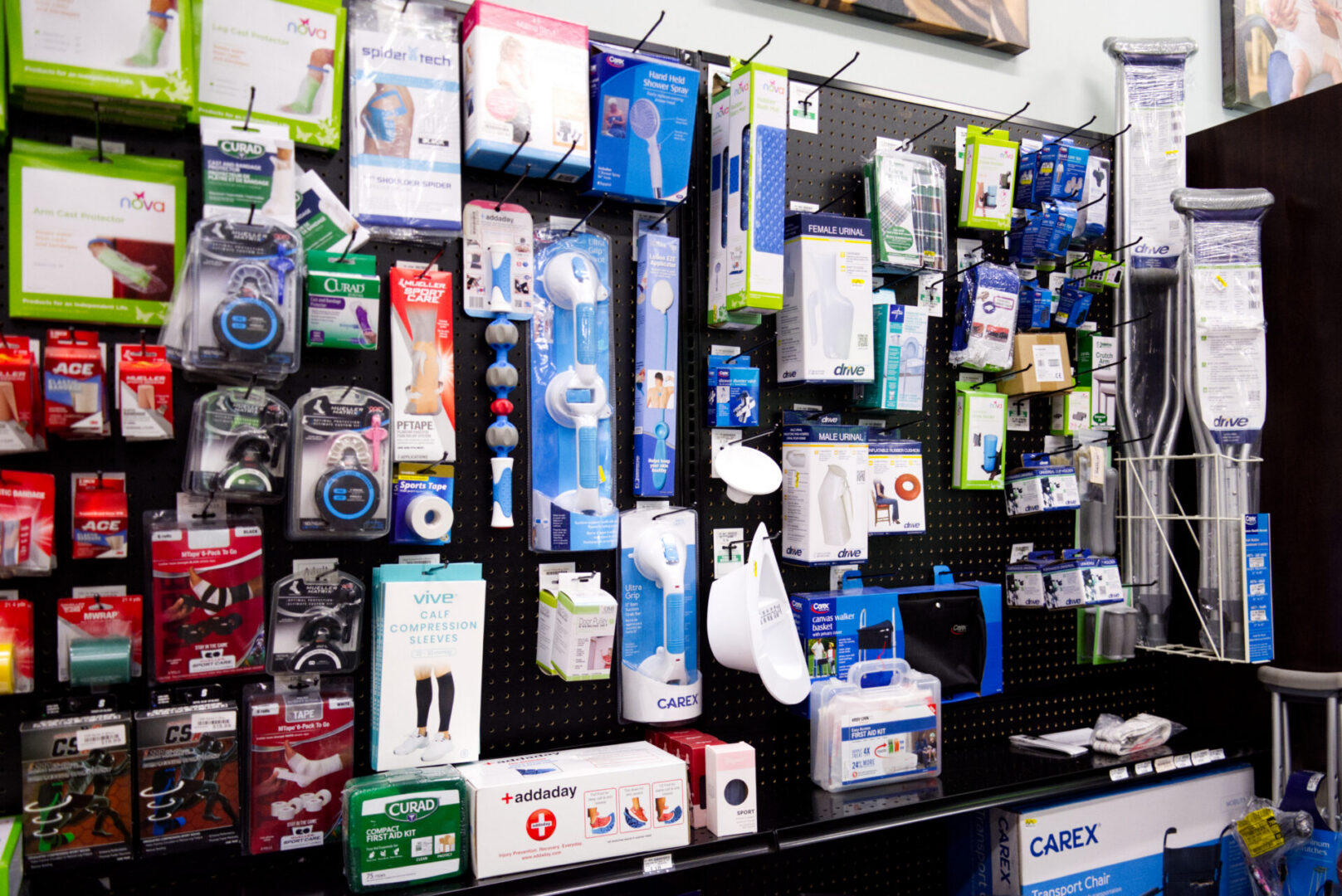 Braces, compression, crutches, etc.